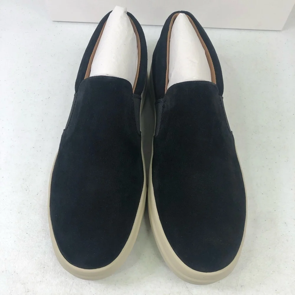 VINCE Men’s Caleb Black Luxury Slip On Loafers
